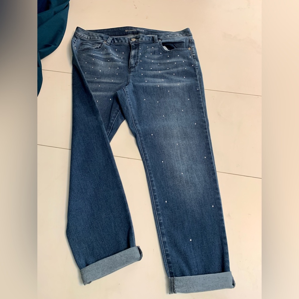 Michael Kors crystal studded jeans size 14